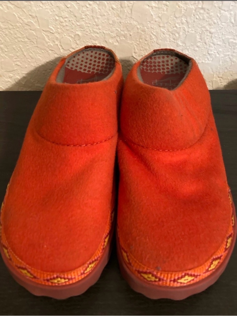 Dansko Clog orange slippers size 38 US 8